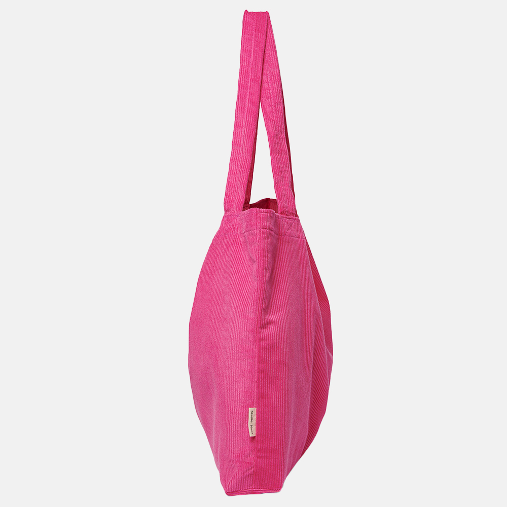Studio Noos Rib Mom-Bag shopper bright pink bij Duifhuizen