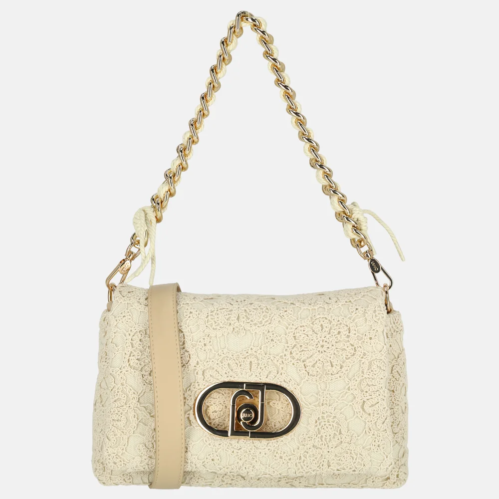 Liu Jo Lapuffy crossbody tas M cream bij Duifhuizen