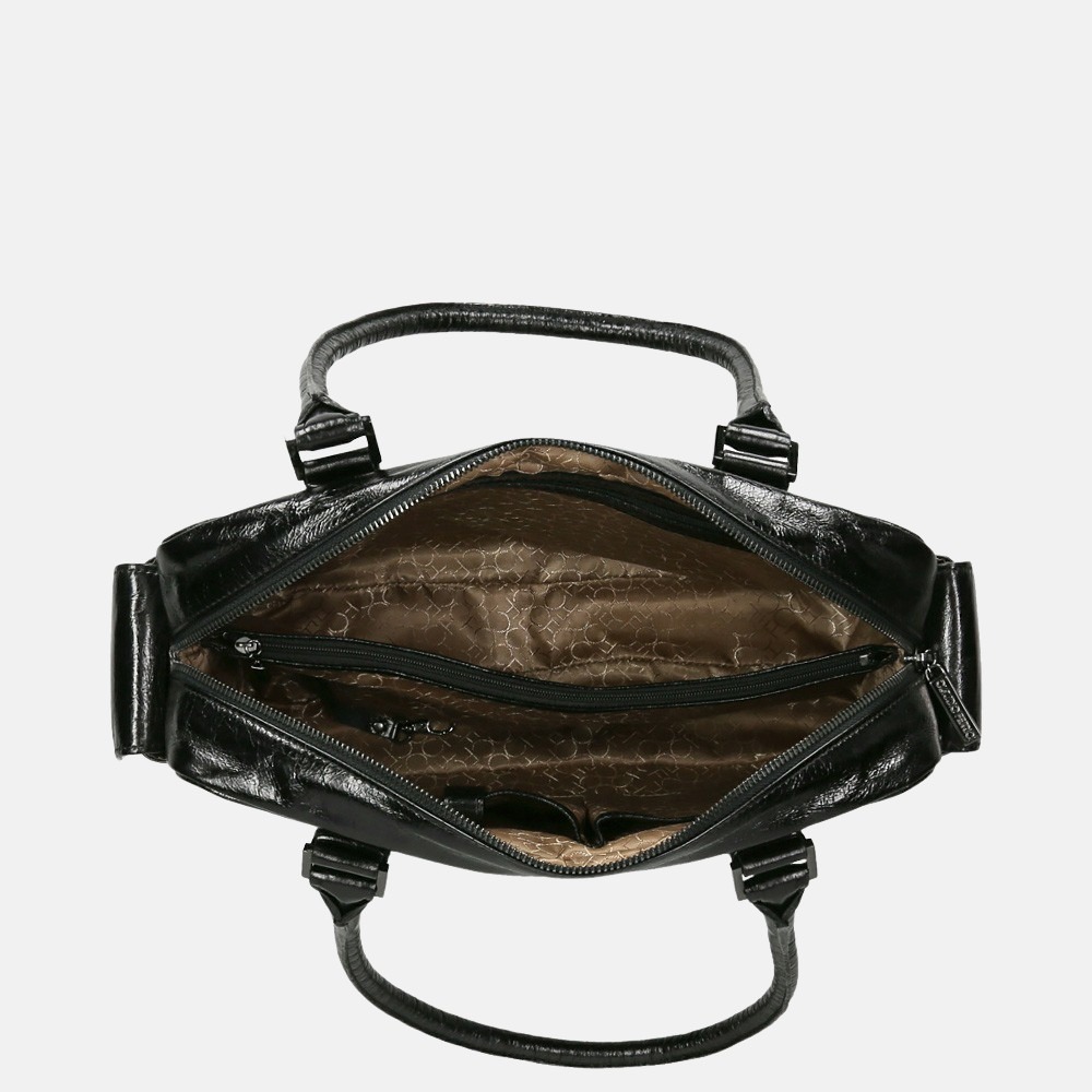 Claudio Ferrici Pelle Vecchia shopper black bij Duifhuizen