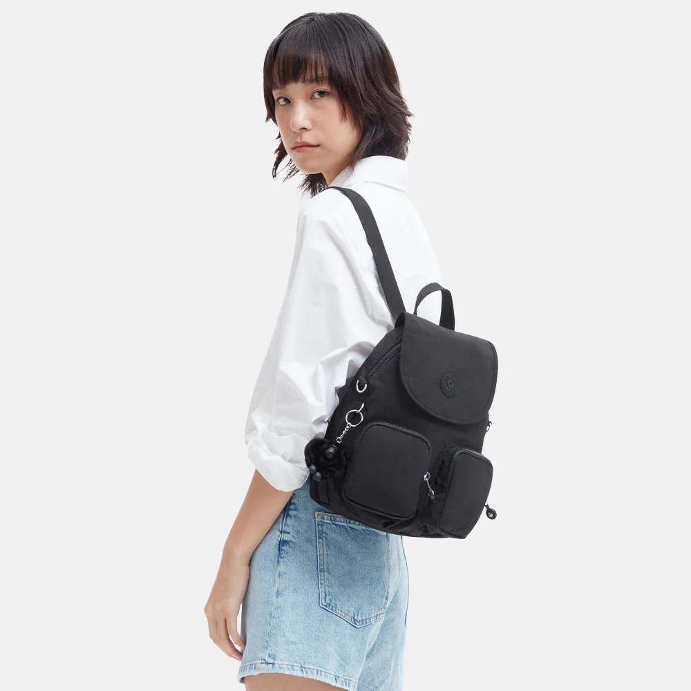 Kipling Firefly Up rugzak black noir bij Duifhuizen