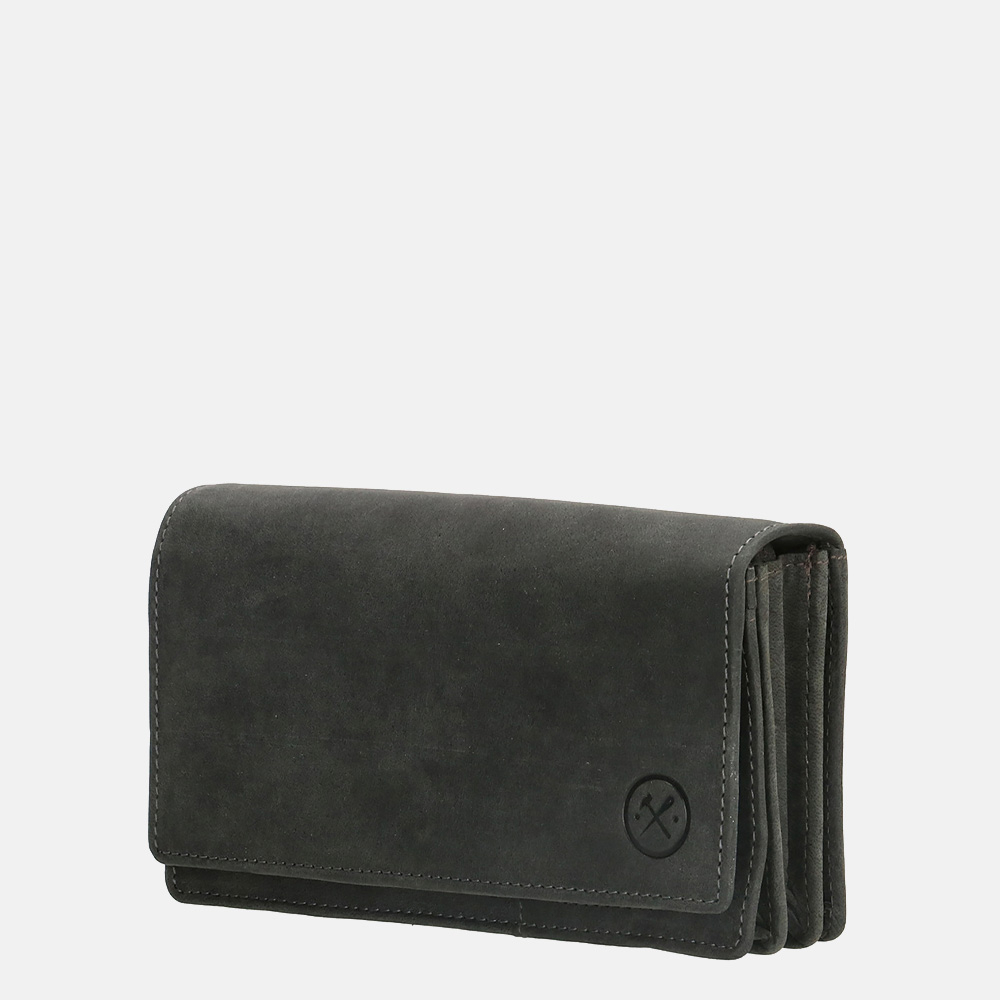 Hide & Stitches Idaho portemonnee black bij Duifhuizen