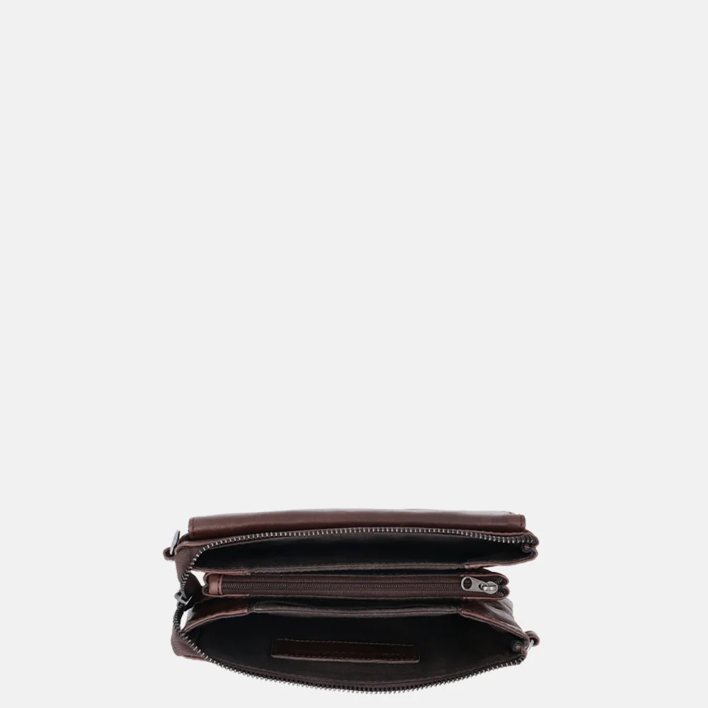 Hide & Stitches Porto crossbody tas S donkerbruin bij Duifhuizen