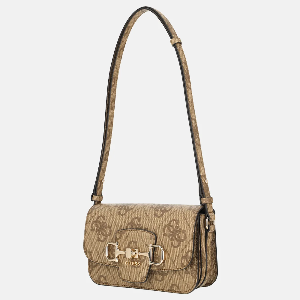 Guess Janie convertible crossbody tas latte logo bij Duifhuizen
