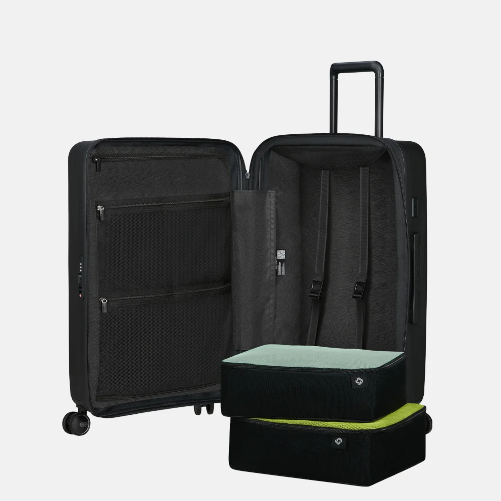 Samsonite Restackd reiskoffer 68 cm uitbreidbaar black bij Duifhuizen