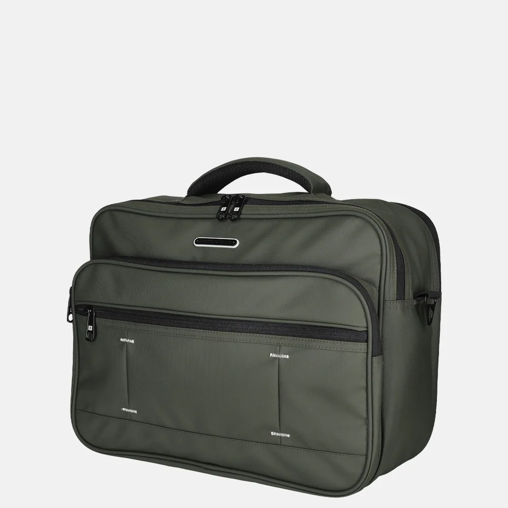 Enrico Benetti Northern schoudertas 15 inch olijfgroen bij Duifhuizen