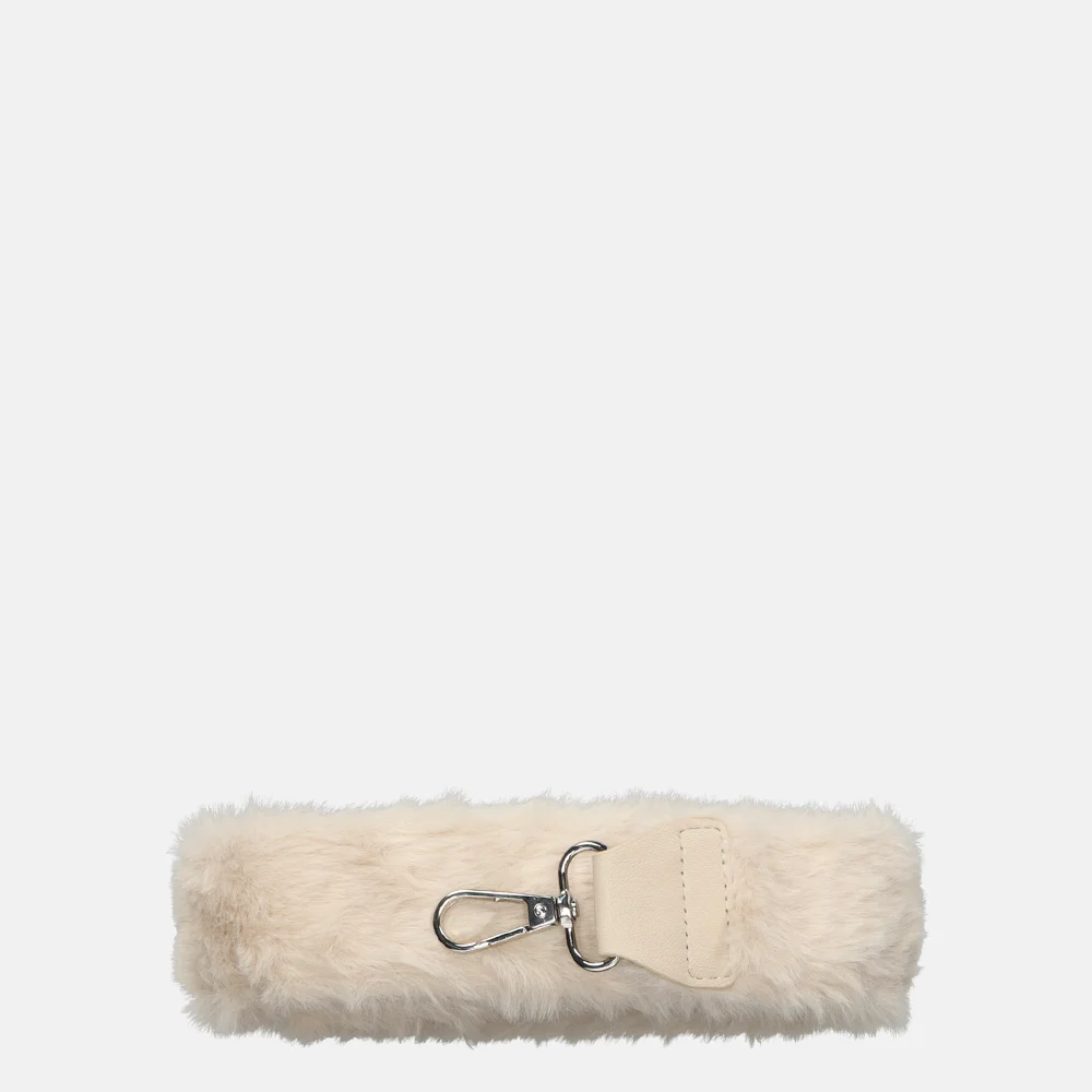 Duifhuizen faux fur schouderband beige zilver