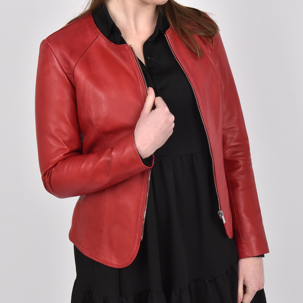 Dekkers Ledermode Gemini dames jack red bij Duifhuizen