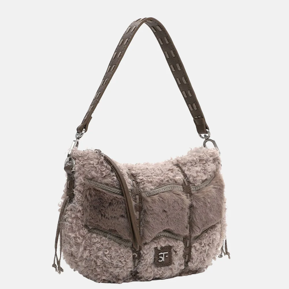 Suri Frey Resy schoudertas teddy taupe bij Duifhuizen