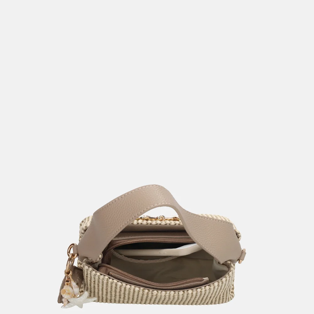 Charm London Santorini handtas S taupe bij Duifhuizen