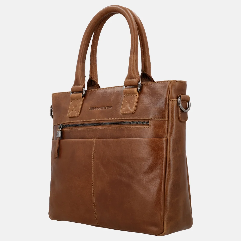 Hide & Stitches Porto handtas brown bij Duifhuizen