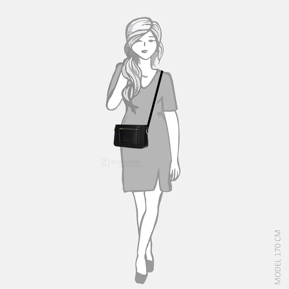 Daniele Donati crossbody tas black bij Duifhuizen