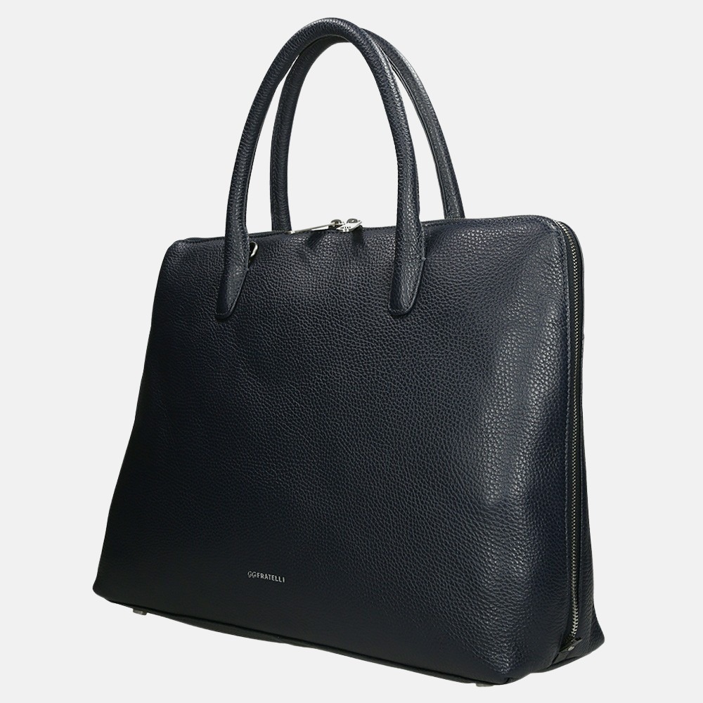 GiGi Fratelli Romance Business laptoptas 15 inch navy bij Duifhuizen