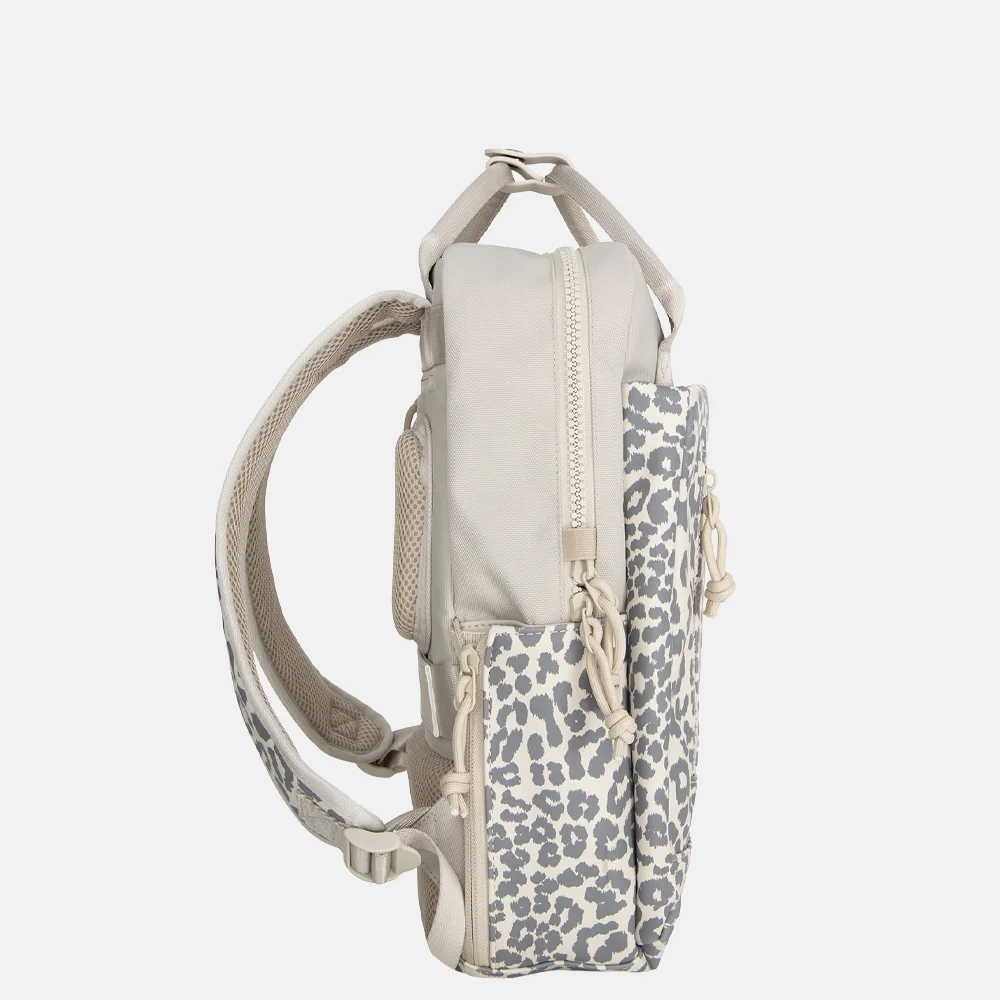 New Rebels Urban Miami laptoprugzak 13 inch beige leopard bij Duifhuizen