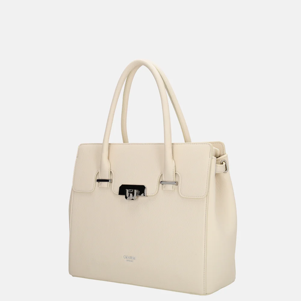 Charm London Soho handtas classic L creme bij Duifhuizen
