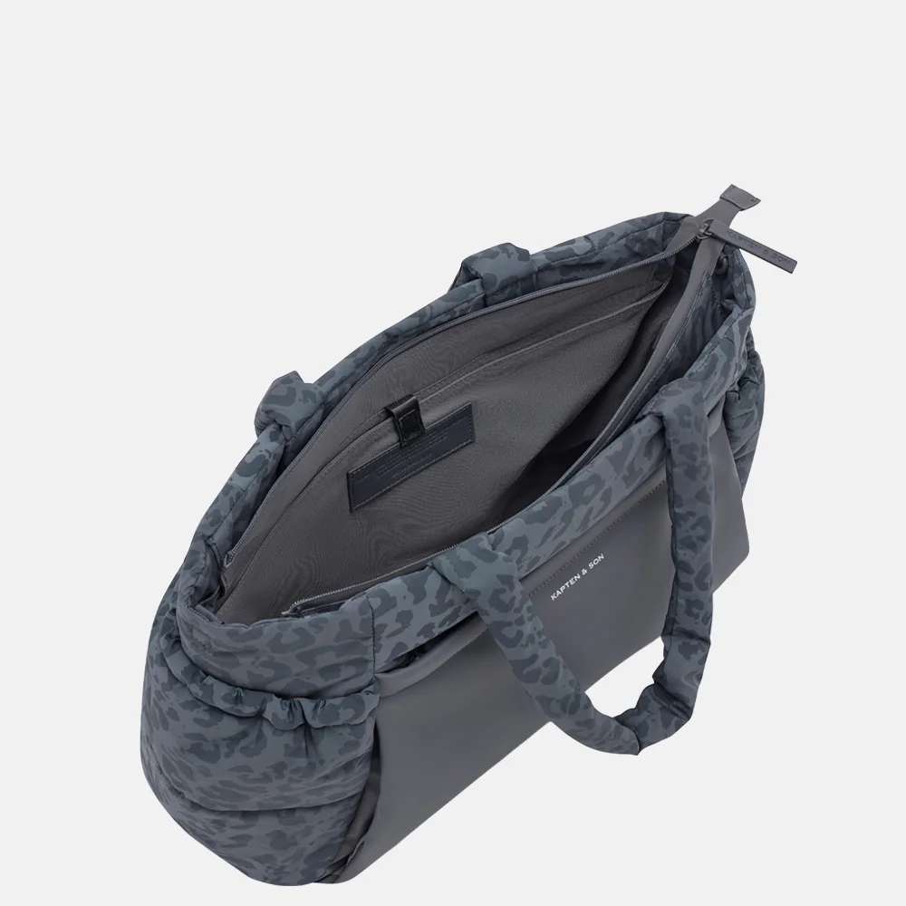 Kapten & Son Hellvi shopper dark grey leo bij Duifhuizen