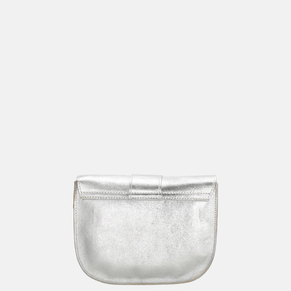 Charm London metallic crossbody tas zilver bij Duifhuizen