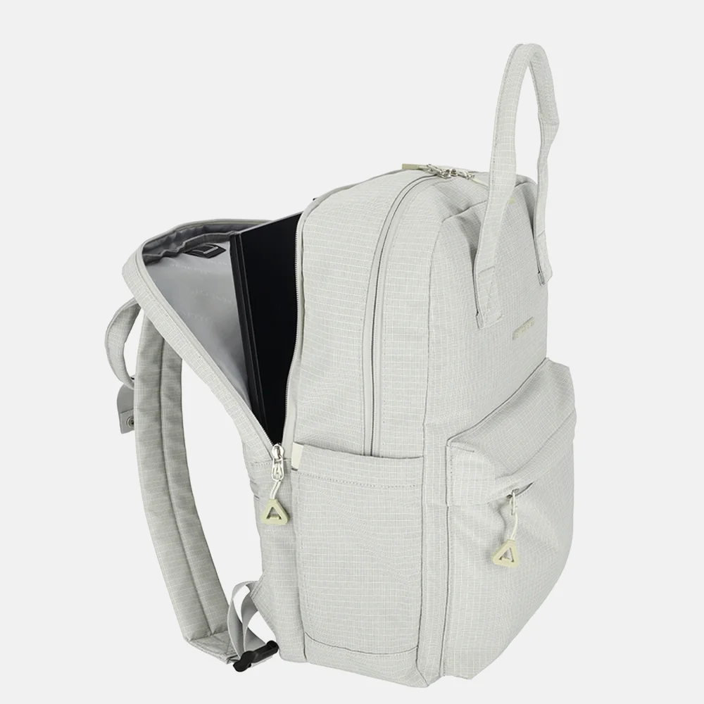 Enrico Benetti Luzern rugzak 2 vaks 17 inch beige bij Duifhuizen