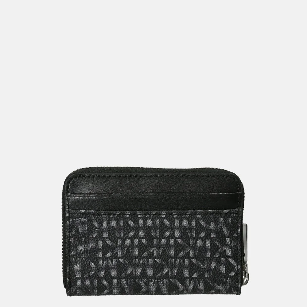 Michael Kors Jet Set portemonnee S black/optic white bij Duifhuizen