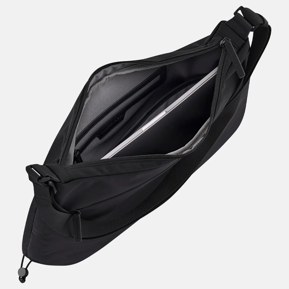 Kapten & Son Skara Large crossbody tas all black bij Duifhuizen