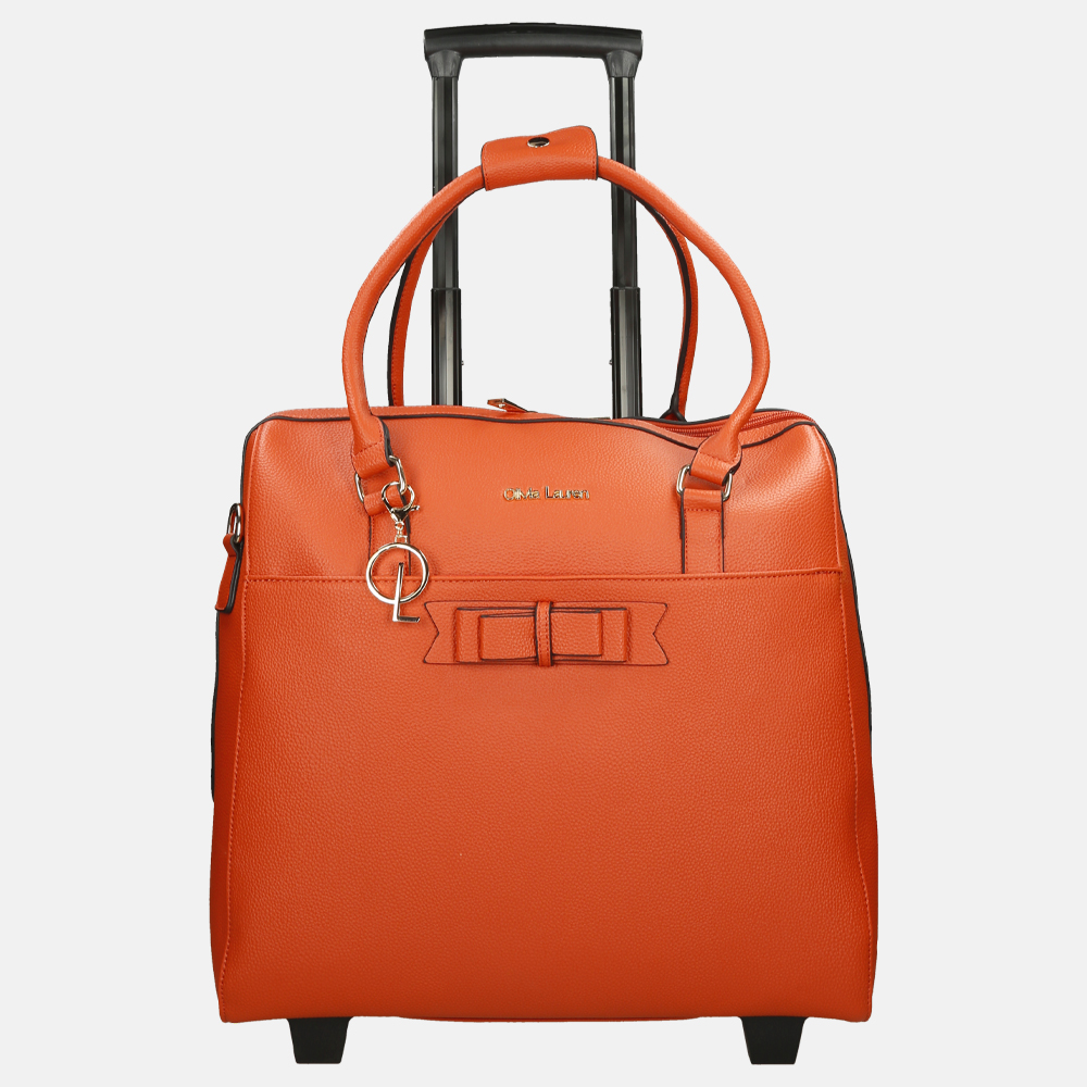 Olivia Lauren business trolley oranje bij Duifhuizen