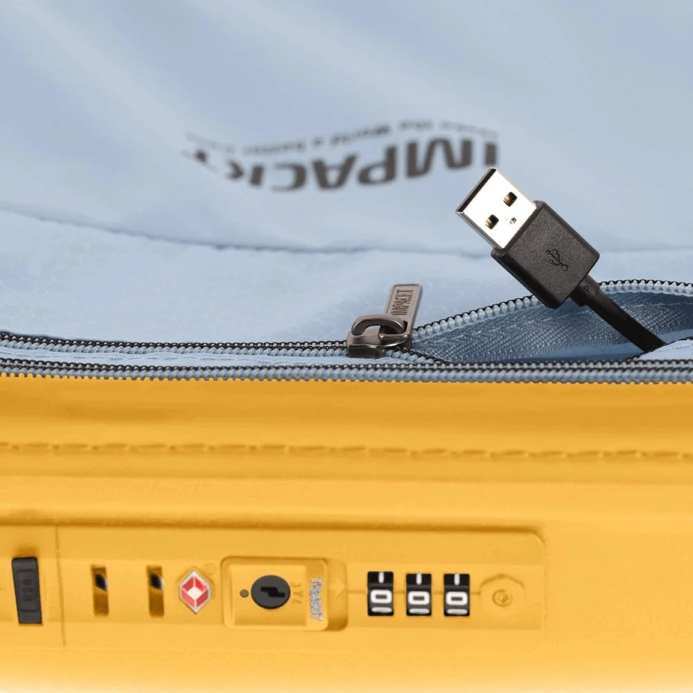 Impackt Spinner koffer 55 cm sunset yellow bij Duifhuizen