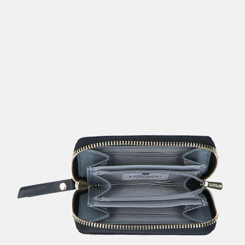 LouLou Essentiels Classy Croco SLB XS portemonnee black bij Duifhuizen