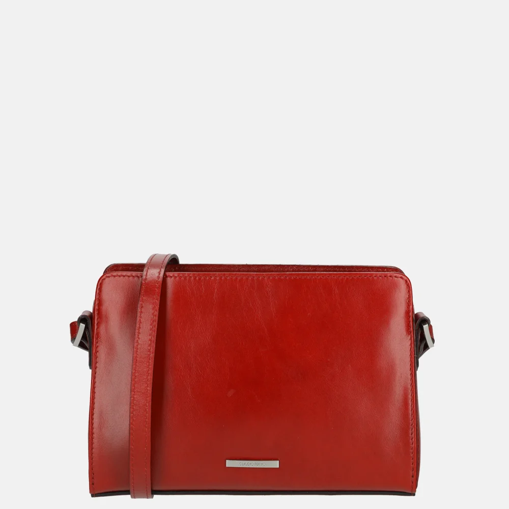 Claudio Ferrici Classico schoudertas red bij Duifhuizen