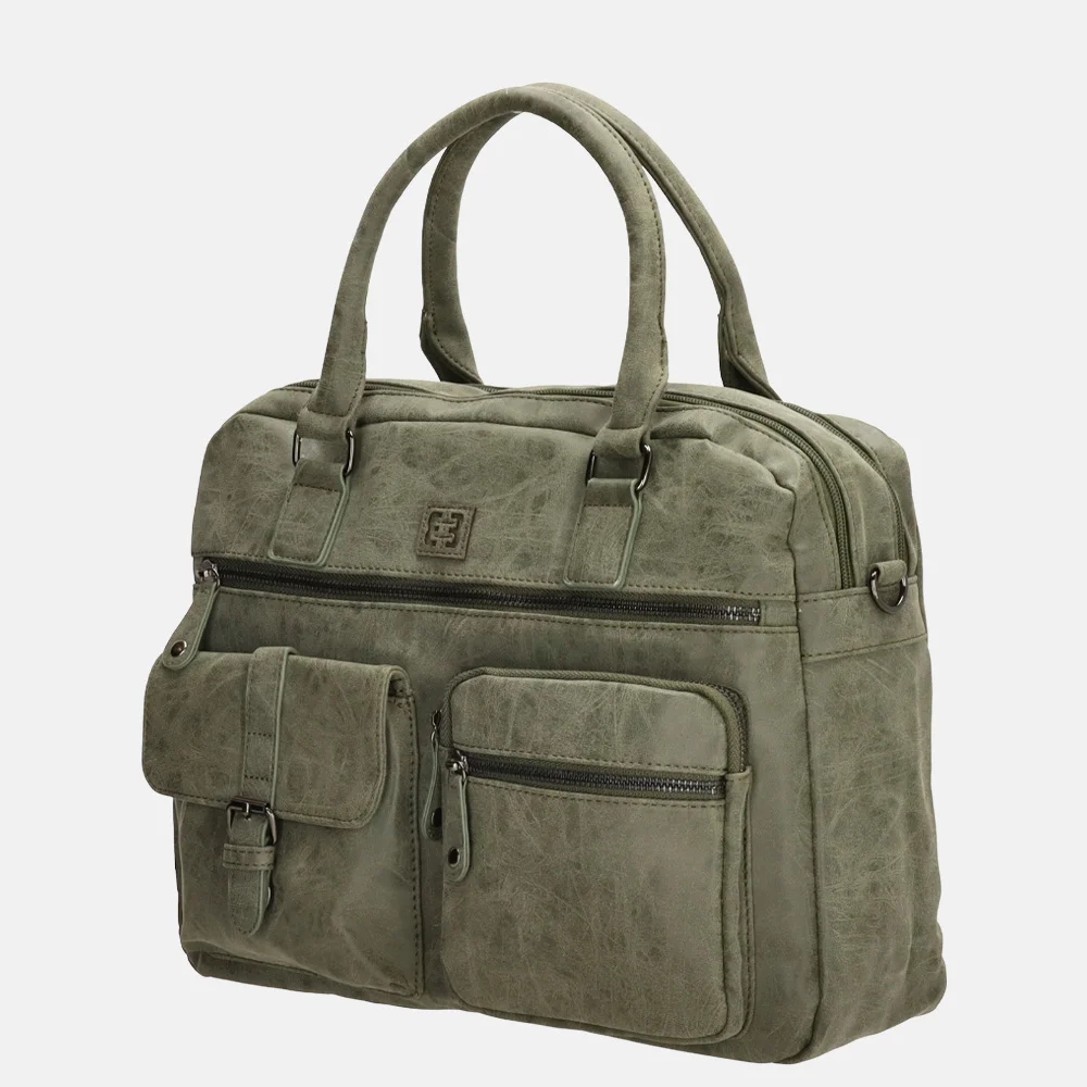Enrico Benetti Ardèche shopper 13 inch olive bij Duifhuizen