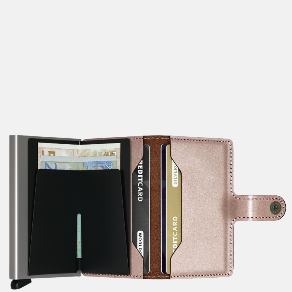 Secrid Miniwallet pasjeshouder metallic rose bij Duifhuizen