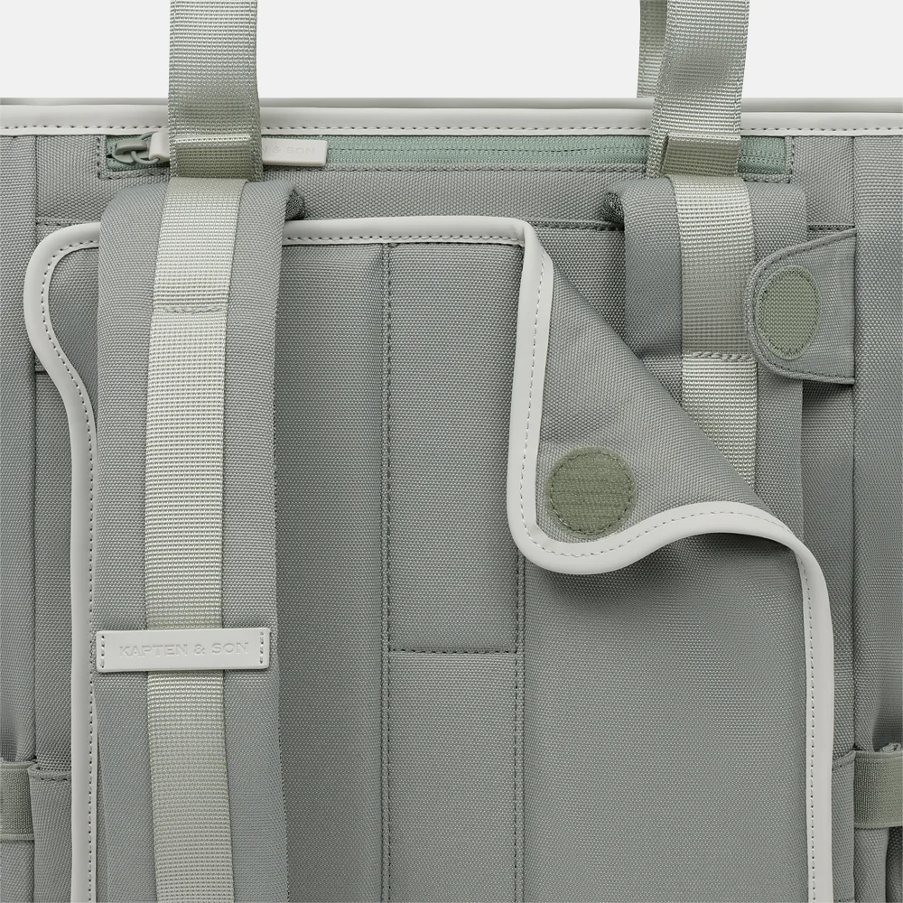 Kapten & Son Lindby Pro laptoprugzak muted sage bij Duifhuizen