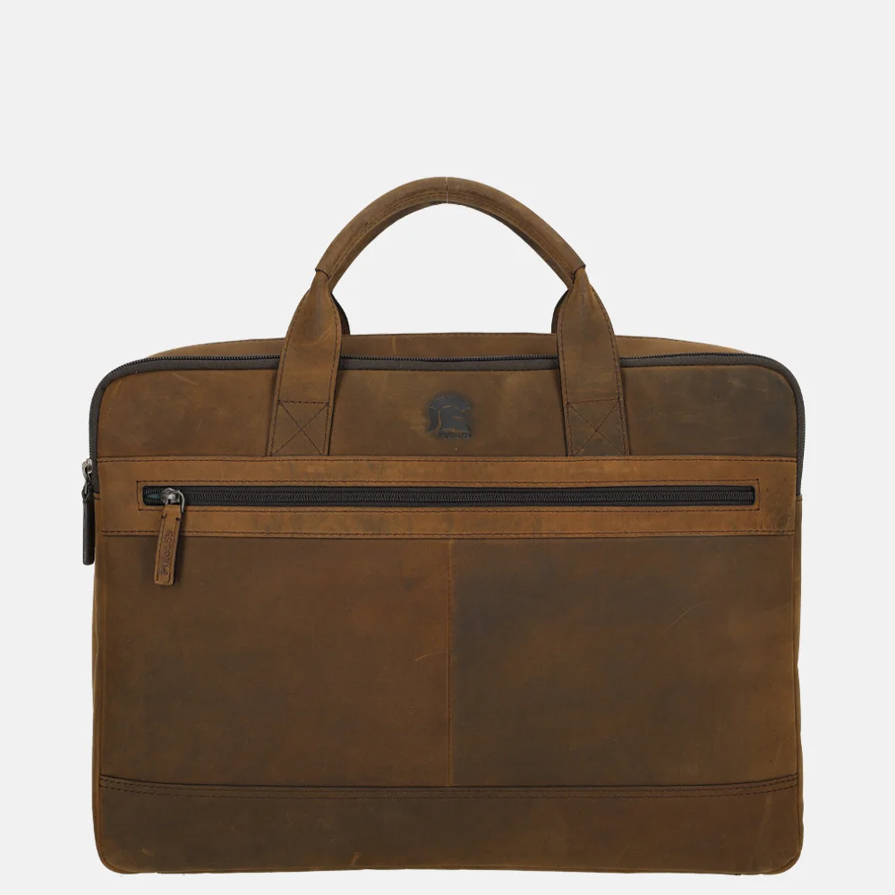 Pylos 59 Hunter laptoptas 16 inch coffee bij Duifhuizen