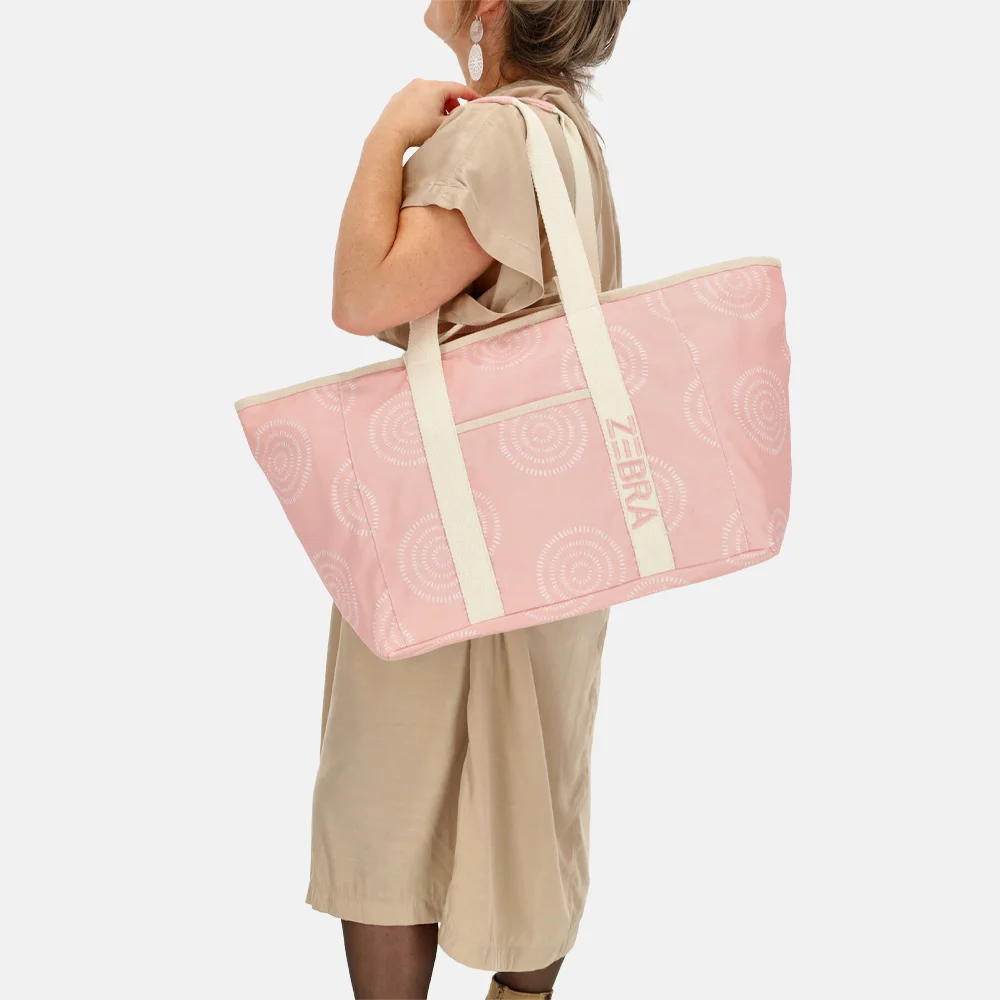 Zebra Trends Elise strandtas roze boho bij Duifhuizen