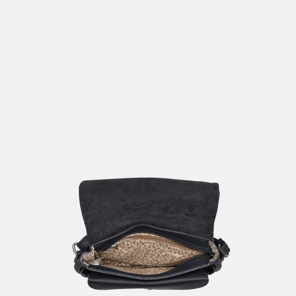Flora & Co crossbody tas navy bij Duifhuizen