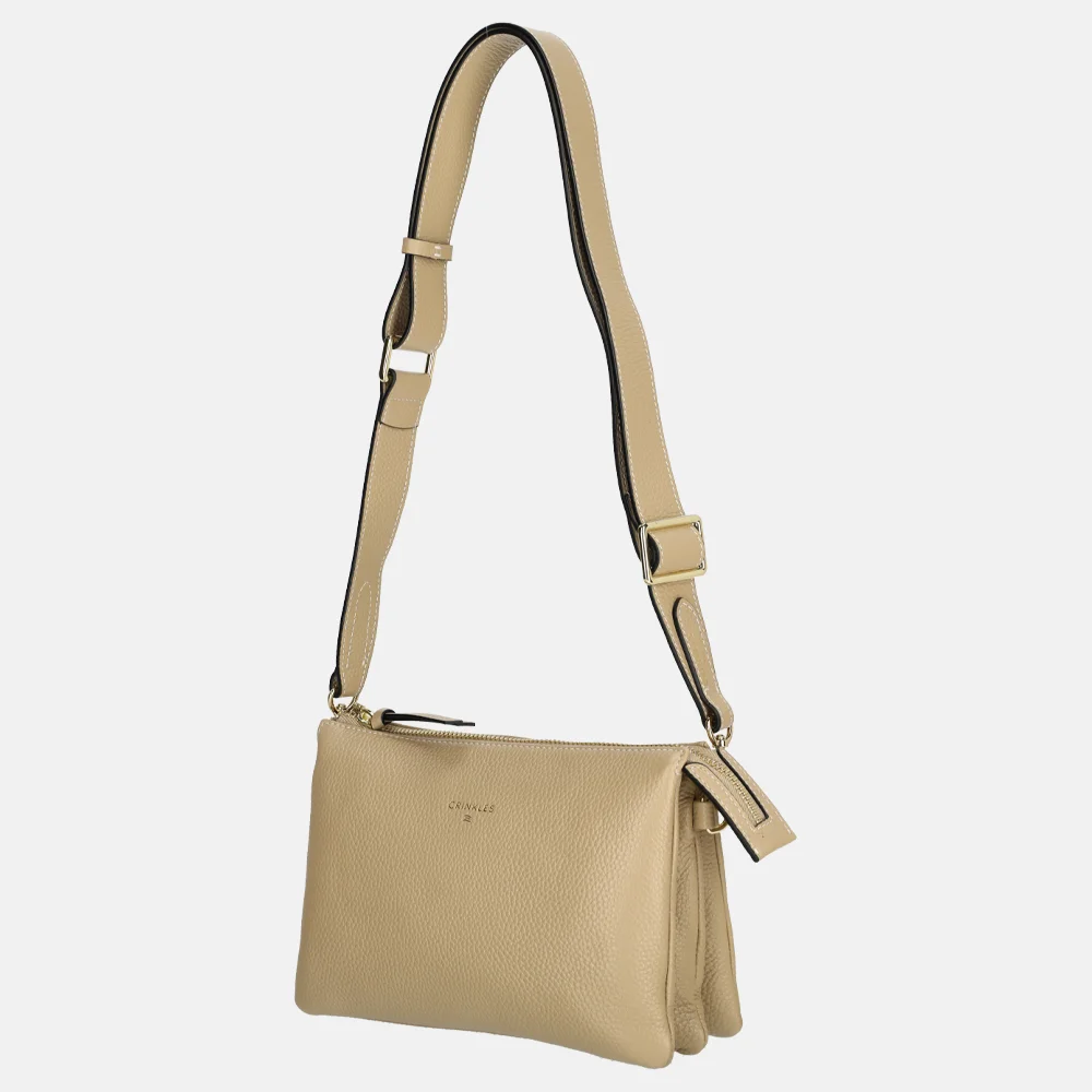 Crinkles crossbody tas sabbia bij Duifhuizen