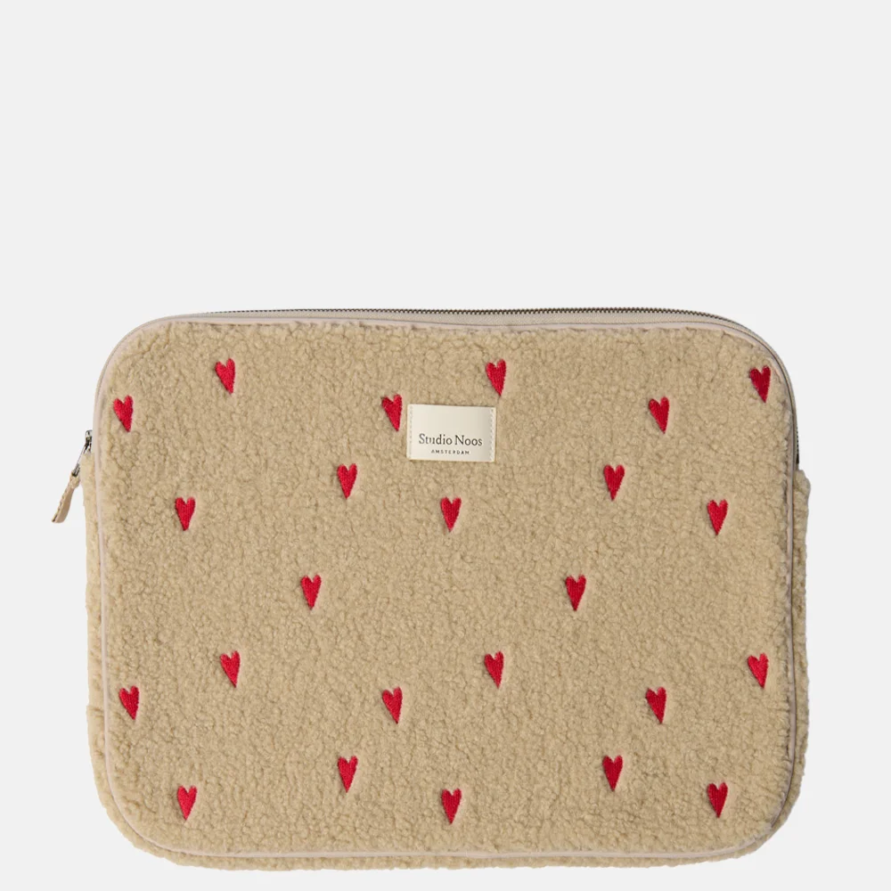 Studio Noos teddy laptophoes 15 inch ecru bij Duifhuizen