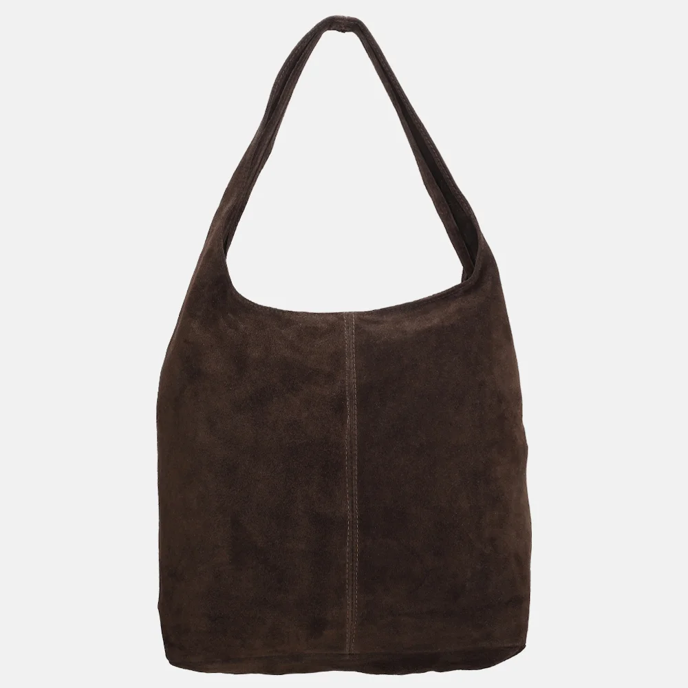 Charm London suède buideltas L donkerbruin bij Duifhuizen