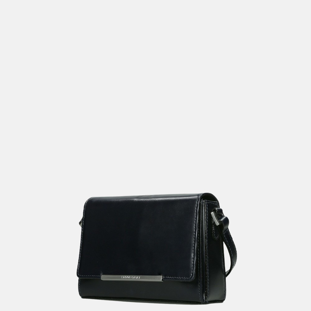 Claudio Ferrici Classico crossbody tas navy bij Duifhuizen