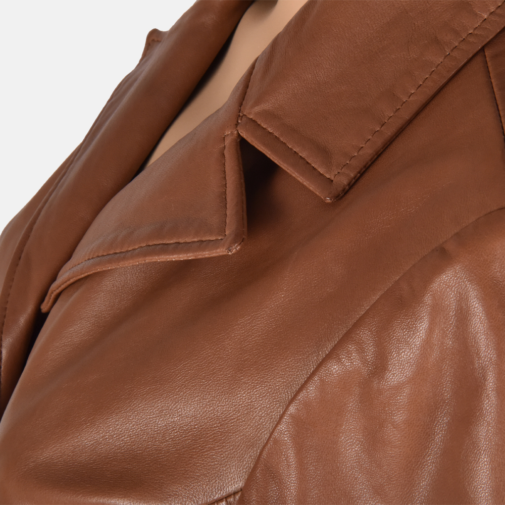 Dekkers Ledermode Daria dames jack cognac bij Duifhuizen