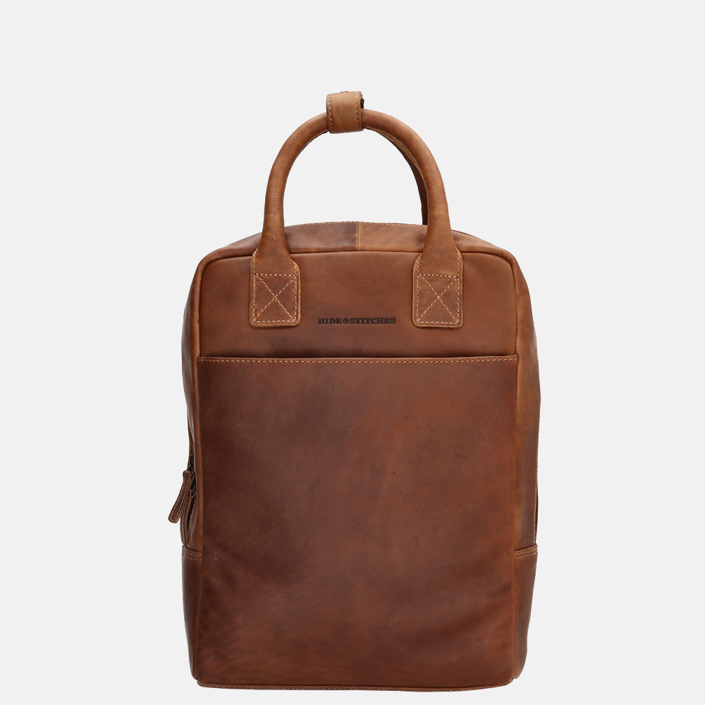 Hide & Stitches rugzak cognac bij Duifhuizen