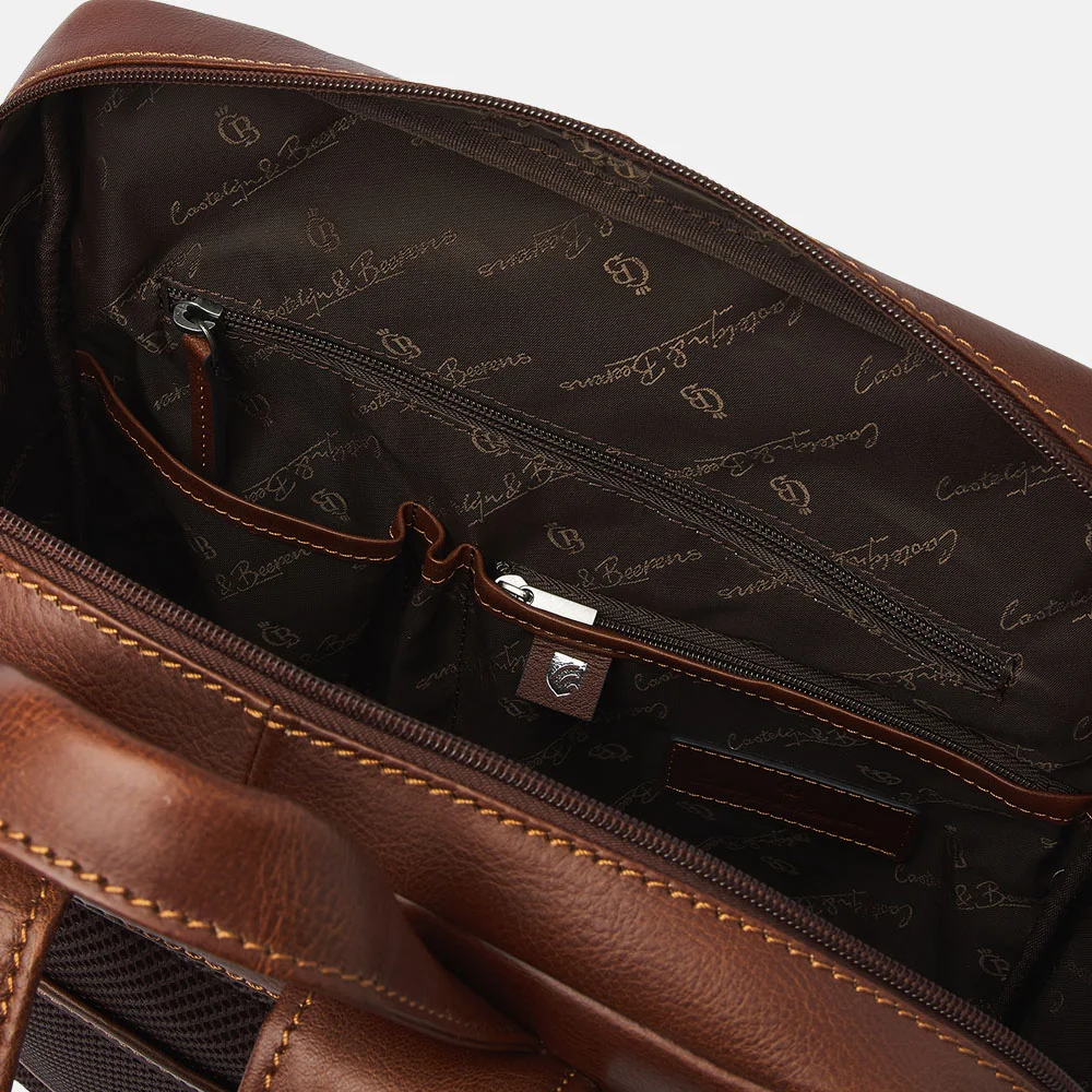 Castelijn en Beerens laptoprugzak 16.6 inch lichtbruin bij Duifhuizen