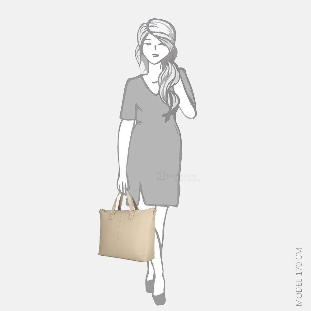 Rise of Rosa handtas met laptopvak M offwhite bij Duifhuizen