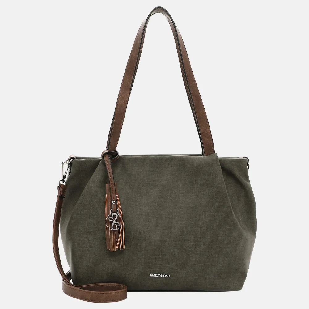 Emily & Noah Elke shopper olive cognac