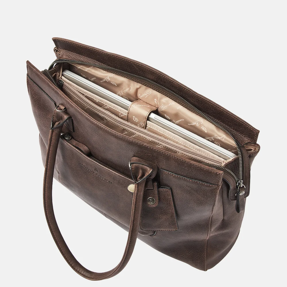 Castelijn en Beerens Carisma laptoptas 15 inch mocca bij Duifhuizen