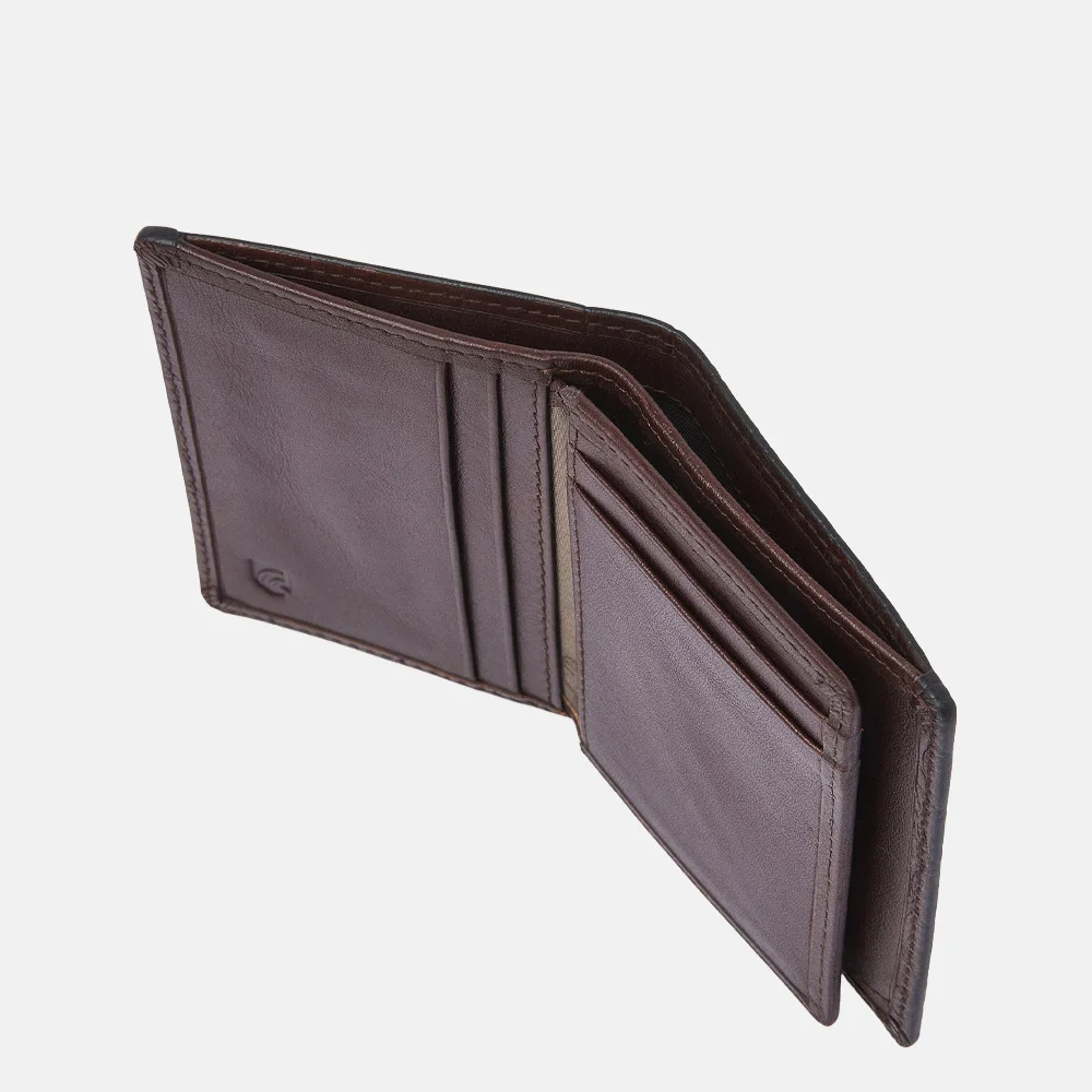 Castelijn en Beerens mini wallet pasjeshouder croco mocca bij Duifhuizen