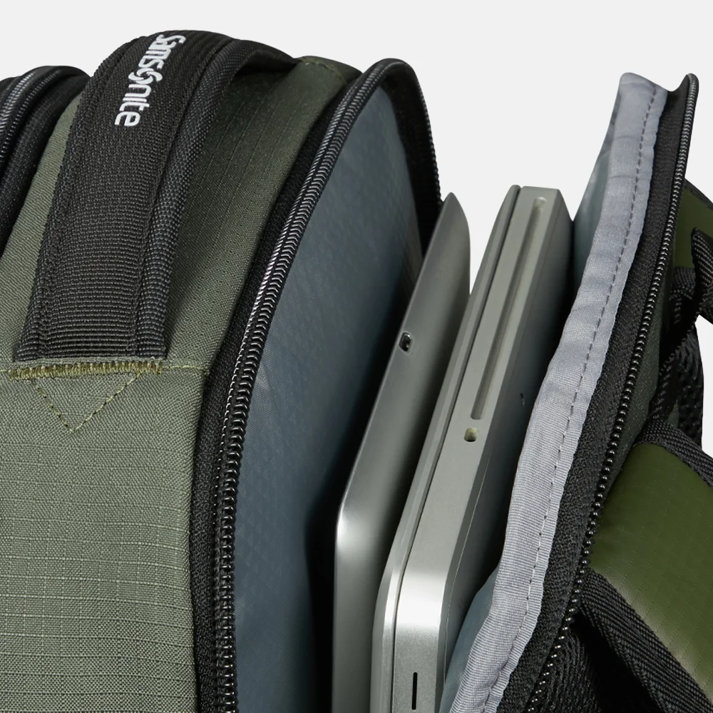 Samsonite Roadseeker laptoprugzak M 15 inch dark olive bij Duifhuizen