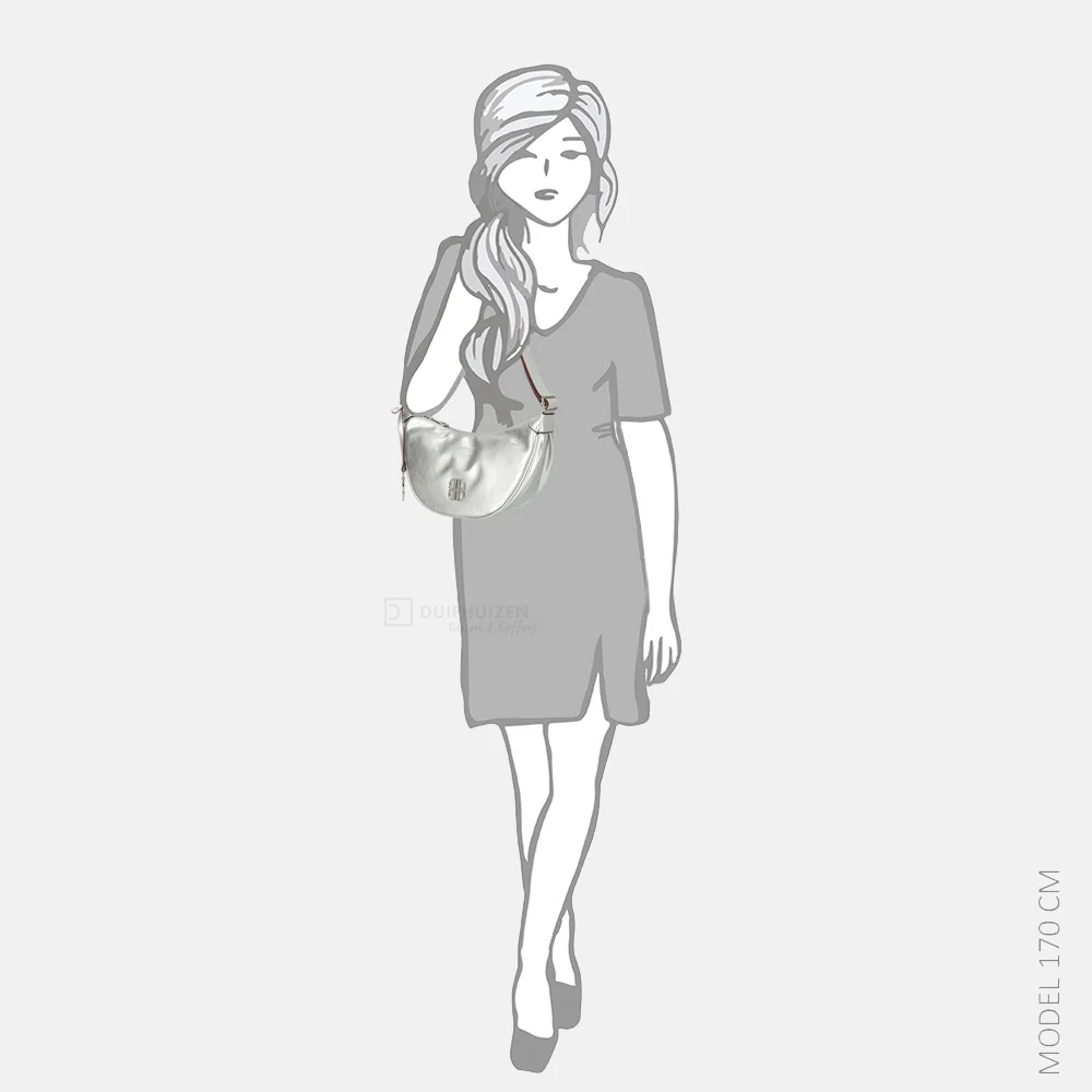 Laurent David crossbody tas lak S silver bij Duifhuizen