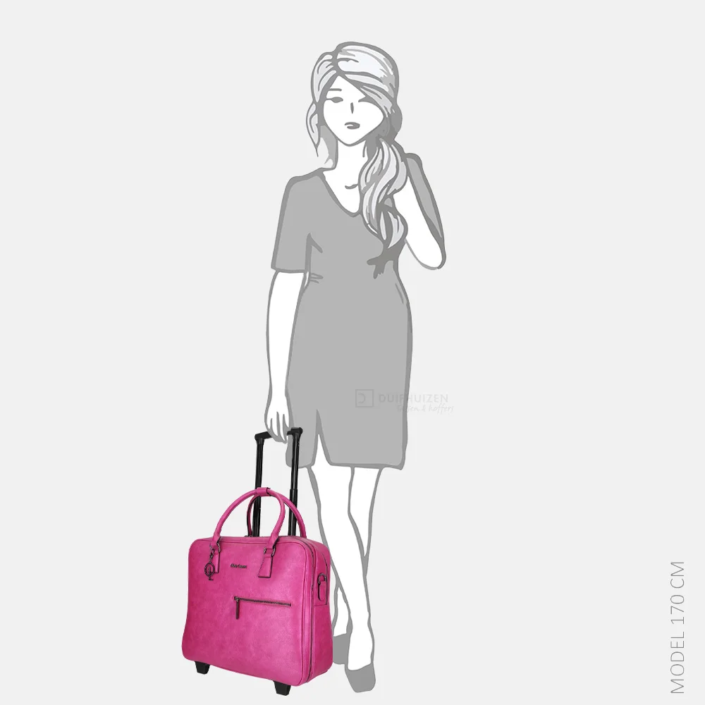 Olivia Lauren Bailey business trolley fuchsia bij Duifhuizen