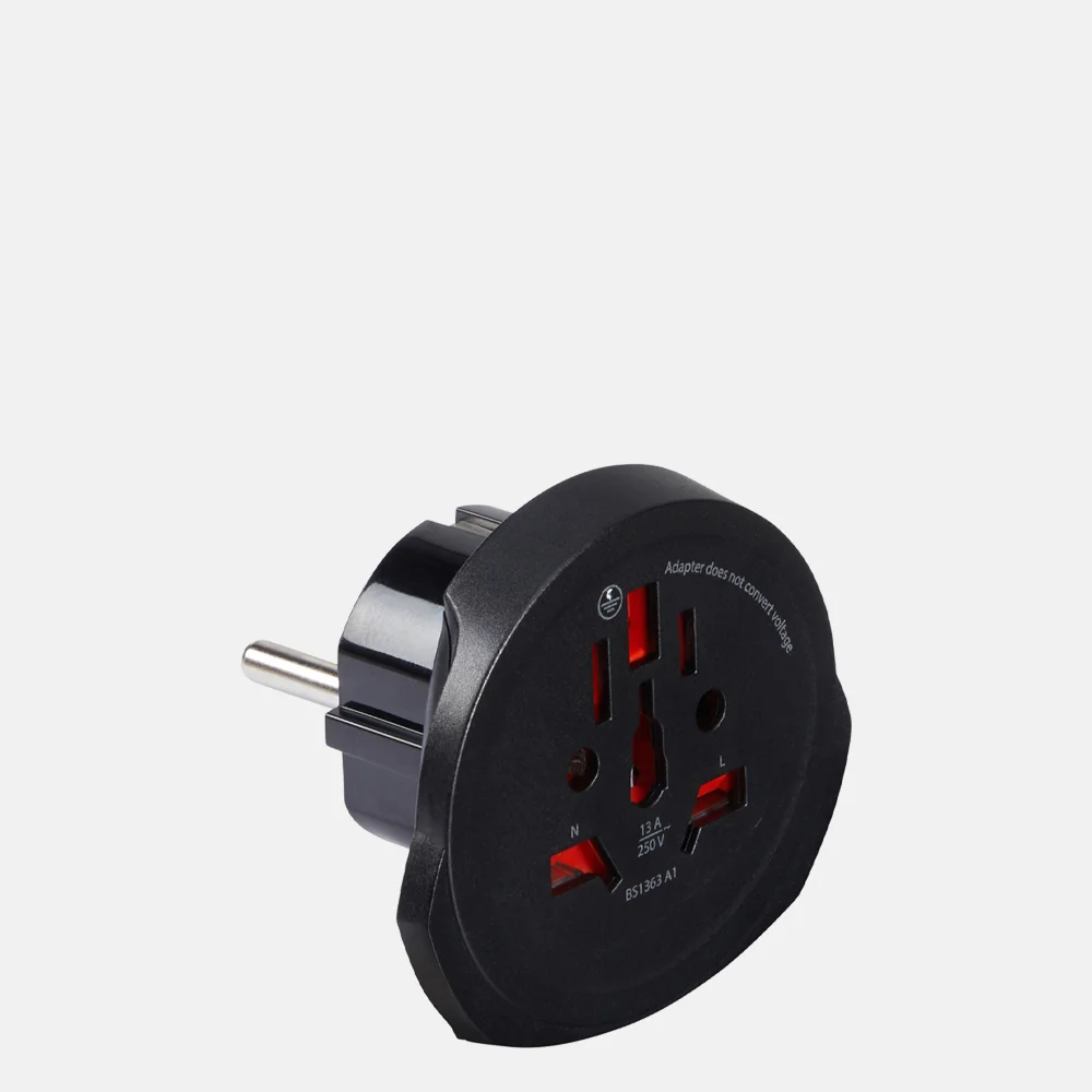 Accessoires de voyage Adaptateurs Monde vers Europe Noir | Achetez Avec Des Promos