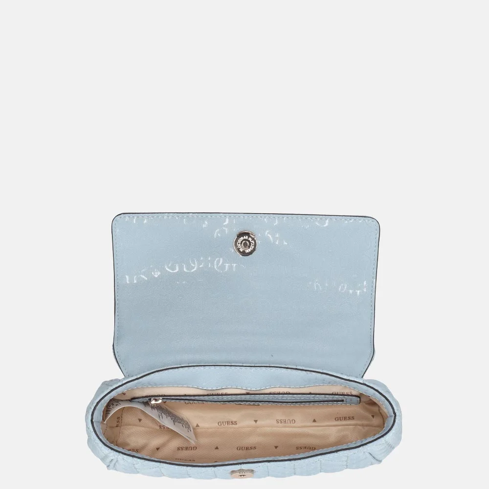Guess Stacey crossbody tas light blue bij Duifhuizen