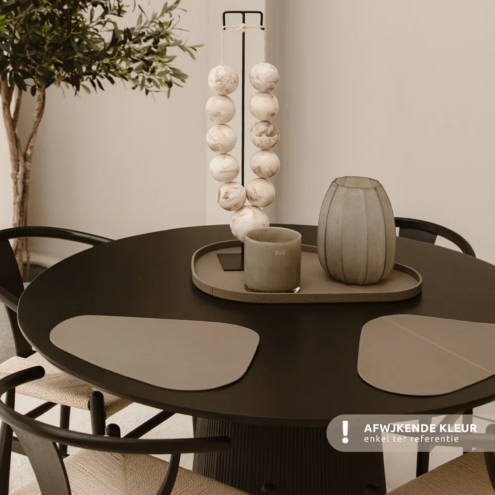 Chamada leren placemats organisch effen (2 stuks) donkerbruin bij Duifhuizen